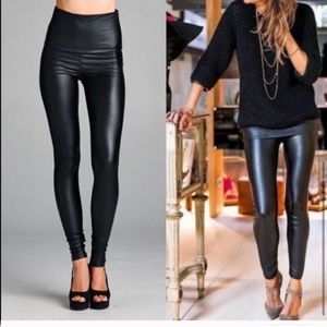 New Top Quality Black Vegan Leather Skinny Leggings Pants